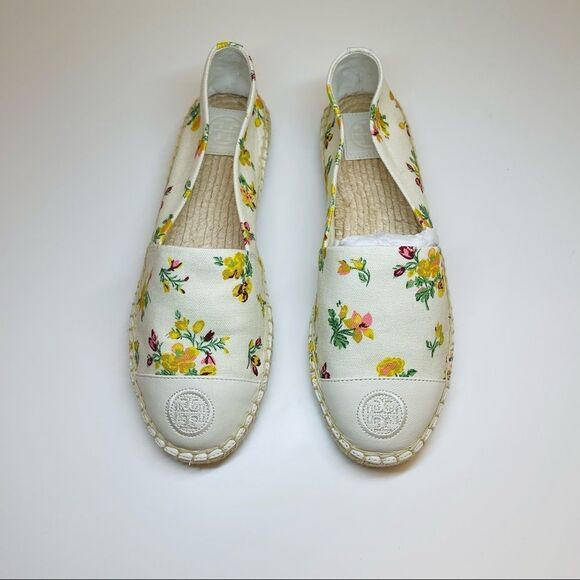 Tory Burch Color Block Flat Espadrille Printed Canvas/...